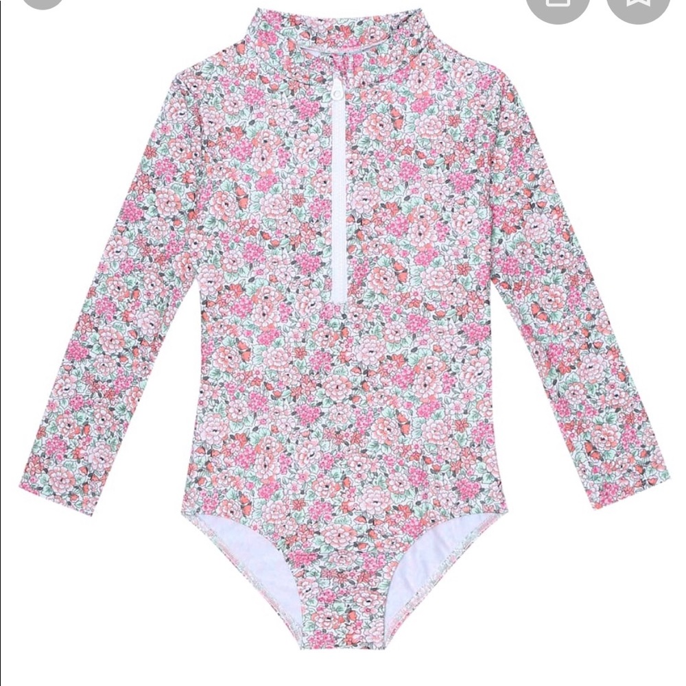 long sleeve floral swim suit 2t NWT last one!